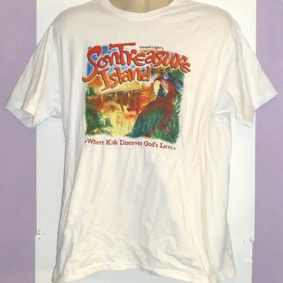 VTG Gospel Light's SonTreasure Island T-Shirt Hanes Tag Size: Large PLEASE READ - Picture 1 of 6